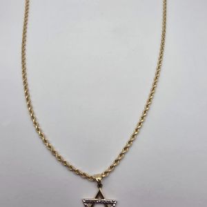 10K YELLOW GOLD NECKLACE WITH STAR OF DAVID PENDANT 17.3G
