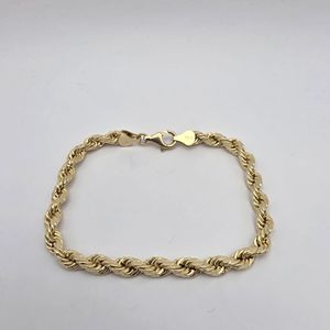 10K YELLOW GOLD ROPE BRACELET 5G 