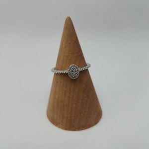SILVER RING WITH SMALL DIAMONDS CHIPS