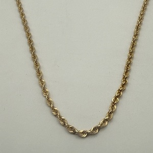14K YELLOW GOLD ROPE NECKLACE 11.7G 20INCH LENGTH