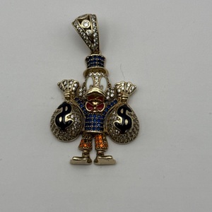 10K YELLOW GOLD SCROOGE MCDUCK PENDANT 10.1G