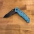 FLIP KNIFE WITH BLUE PENDLETON DESIGN