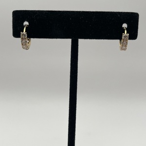 Earrings / 2.10gms / 14K YG Earrings with Clear Stones