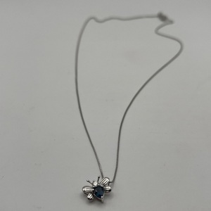 18" 10kt WG 1.80gm Necklace w/ 14K WG Charm