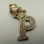2.30gms Pendant / Charm 10K YELLOW GOLD "P" PENDANT WITH CROWN AND CLEAR STONES 