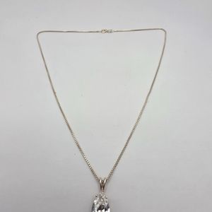 Necklace (Clear Gem) 17"