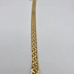 18K YELLOW GOLD WOVEN BRACELET 8"