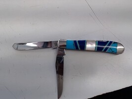 CASE 3207CV TURQUIOSE AND MOTHER OF PEARL INLAY CUSTOM SERIES III
