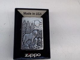 ZIPPO WOLF UNUSED BOX AND SEALED STICKER 
