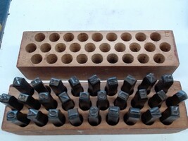 VINTAGE MILLER FALLS TOOLS 1500 LETTER PUNCH SET 