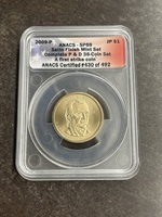 2009 P James K Polk $1 ANACS SP69 Satin Finish First Strike