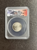 2009 P Virgin Islands 25C ANACS SP69 First Strike Satin Finish