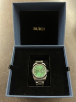 Burei Men's Watch Green Dial b-8002M - 41mm Case Size