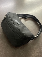 Gucci GG Black Canvas Fabric Belt Bag