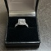   Ladies White Gold Wedding Set 14K GIA Certified Princess Cut Diamond Ring