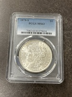 1878 S PCGS Morgan Silver $1 MS 63