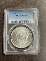  1878-S Silver Morgan Dollar PCGS MS 63