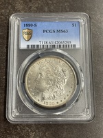 1880-S Silver Morgan Dollar PCGS MS 63 