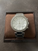 Michael Kors Womens Stainless Steel Silver Chrono Watch MK-5353 