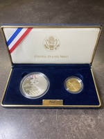 2002 Salt Lake Olympic Winter Games Proof Silver & Gold Coin Set - US MINT