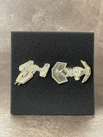 Star Wars 24K Gold Galactic Pin Set Y-Wing & Tie Bomber (166/10.000)