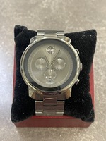 Movado Mens Watch 3600277 Bold Swiss Quartz Gray Dial Chronograph 7.5' Length 