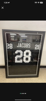 Signed Jersey Josh Jacobs BECKETT # Q71652 IN FRAME 31.5X41.5X3.5 INCHES Raiders