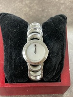 Movado 84.A1.1824 Moon Bear Rondiro Watch Pearl Dial Stainless Band 