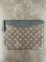 Louis Vuitton Daily Pouch Monogram Canvas – Black Top Trim – Good Condition