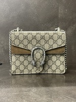 Authentic GUCCI GG Dionysus GG Supreme Mini Shoulder Bag - Biege Canvas (421970)
