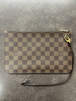 Louis Vuitton Damier Ebene Pochette Clutch Cherry Interior
