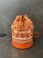 Hermès Soie Cool Tiny – Bandana Orange – Mini Shoulder Bag / Doll Apron Bag