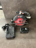 PORTER-CABLE PCC660 20V Max 6-1/2” Cordless Circular Saw w/ Battery & Charger