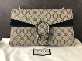 Gucci Dionysus GG Medium Shoulder Bag - Beige Supreme Canvas