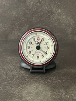 Swiss Army Victorinox Dual Time Travel Alarm Clock Pocket Watch-Black 