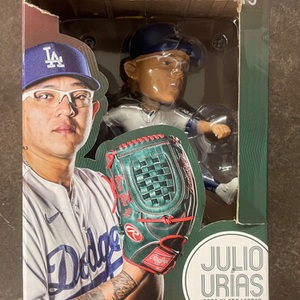 Julio Urías 2022 NL ERA Leader Bobblehead SGA Los Angeles Dodgers Damaged Box