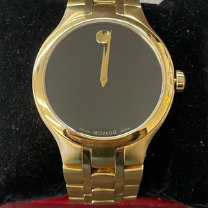 Movado Collection 0607227 39mm Yellow PVD Watch – Black Museum Dial
