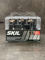 3 Piece Skil Carbide-Tipped Straight Router Bit Set (1/4", 1/2", 3/4")
