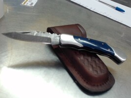 *Damascus* Folding Knife/w case