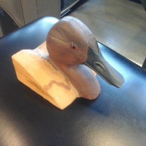 carved  ducks head