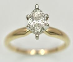  14K Yellow Gold Marquise Solitaire