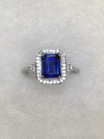  NEW 10k WG Blue Sapphire 