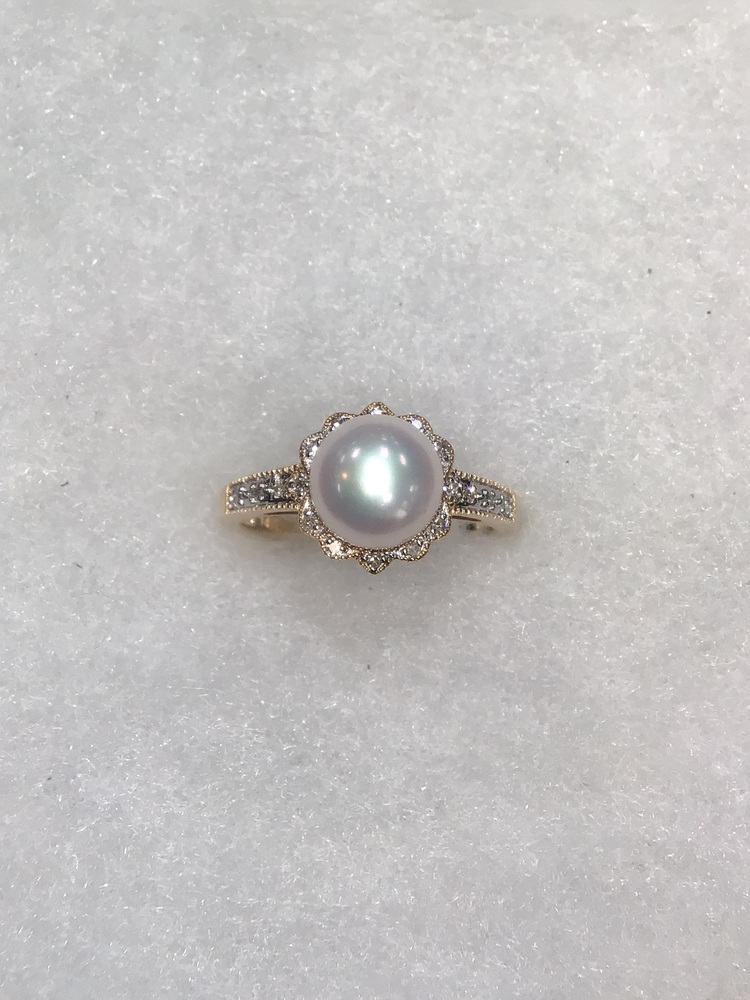  NEW 14k Diamond Pear Ring