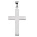  New 14K White Gold Polished Cross Pendant 