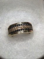  10kt 1ct Black Diamond Mens Ring