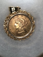 Five Dollar Coin Pendant