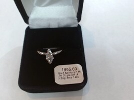  14Kt Gold Wedding Ring .70Ct GIA certified