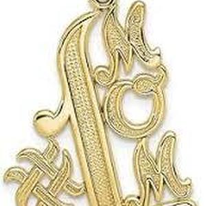  14K Yellow Gold #1 Mom Pendant 