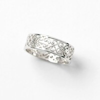  Southern Gates Rhodium Plated Balcony Ring