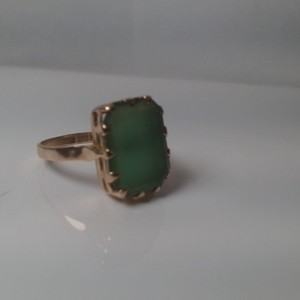  Yellow Gold Emerald Lds Rings 22K 